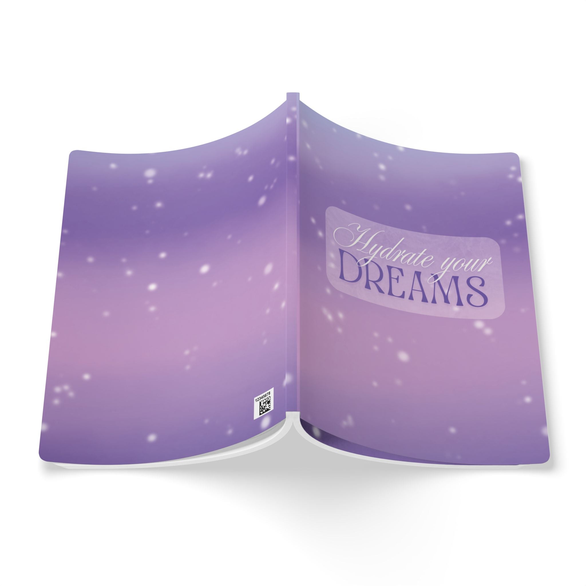Hydrate Your Dreams Purple Star Journal | Softcover Lined Notebook | Perforated Pages | 100 or 200 Pages