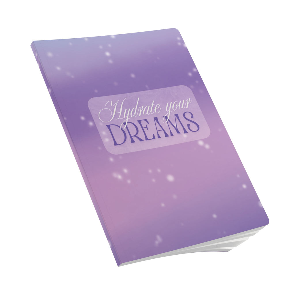 Hydrate Your Dreams Purple Star Journal | Softcover Lined Notebook | Perforated Pages | 100 or 200 Pages