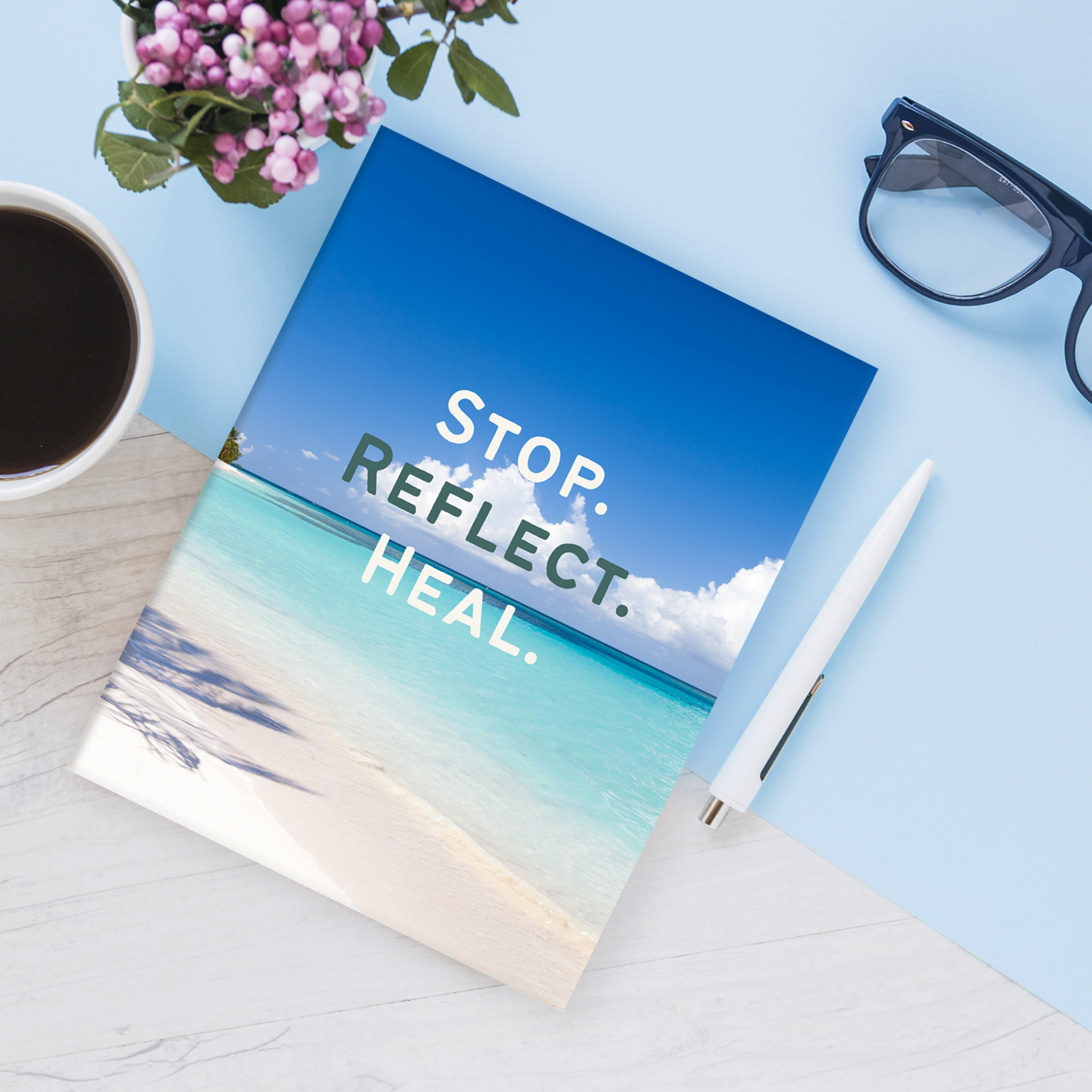 Stop. Reflect. Heal. | Thoughtfully Crafted Journal for Self-Expression, Healing, and Mindful Living | Softcover Lined Notebook | Perforated Pages | 100 or 200 Pages