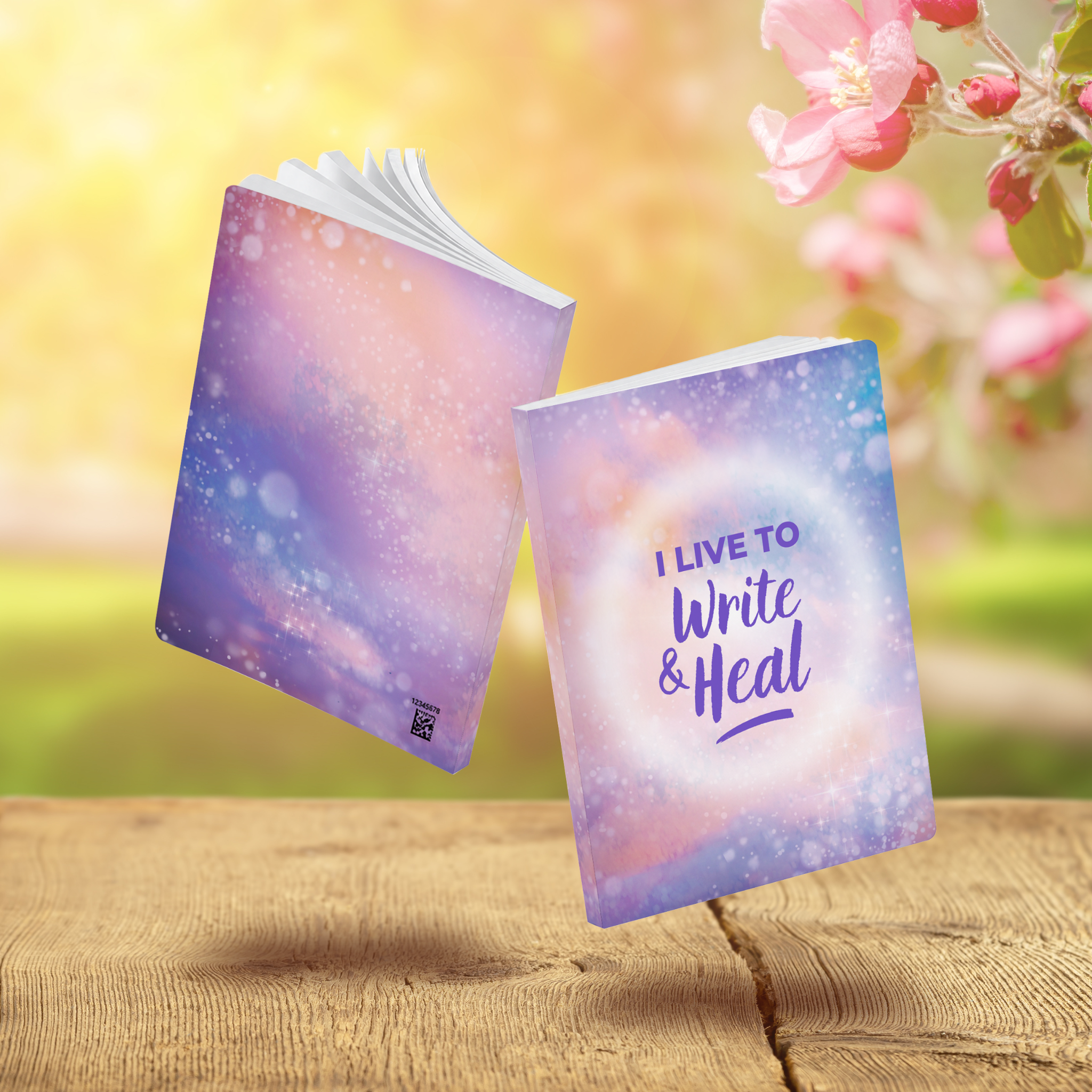I Live to Write & Heal | Encouraging Calm Moments, Creative Thinking, and Everyday Positivity | Softcover Lined Notebook | Perforated Pages | 100 or 200 Pages