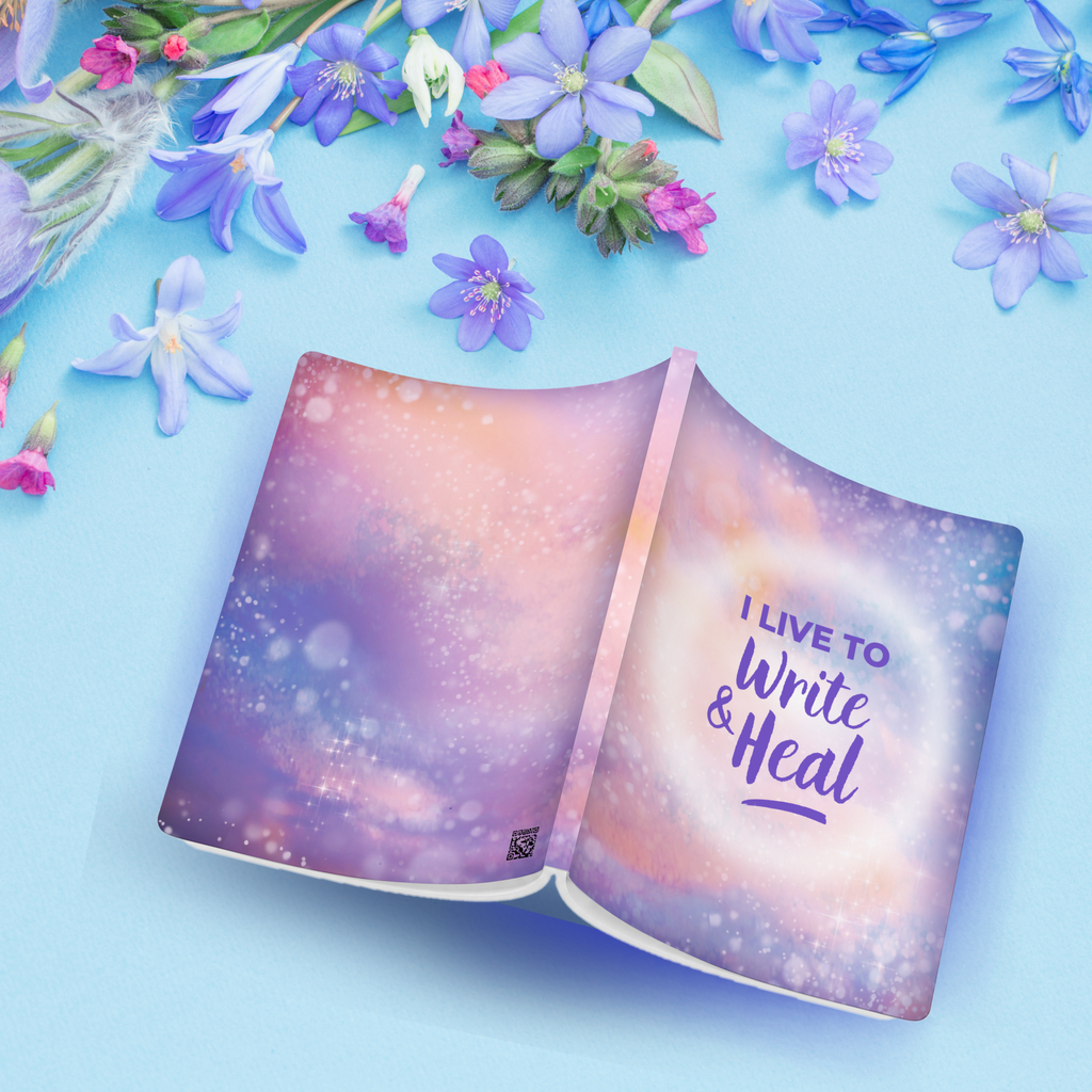 I Live to Write & Heal | Encouraging Calm Moments, Creative Thinking, and Everyday Positivity | Softcover Lined Notebook | Perforated Pages | 100 or 200 Pages