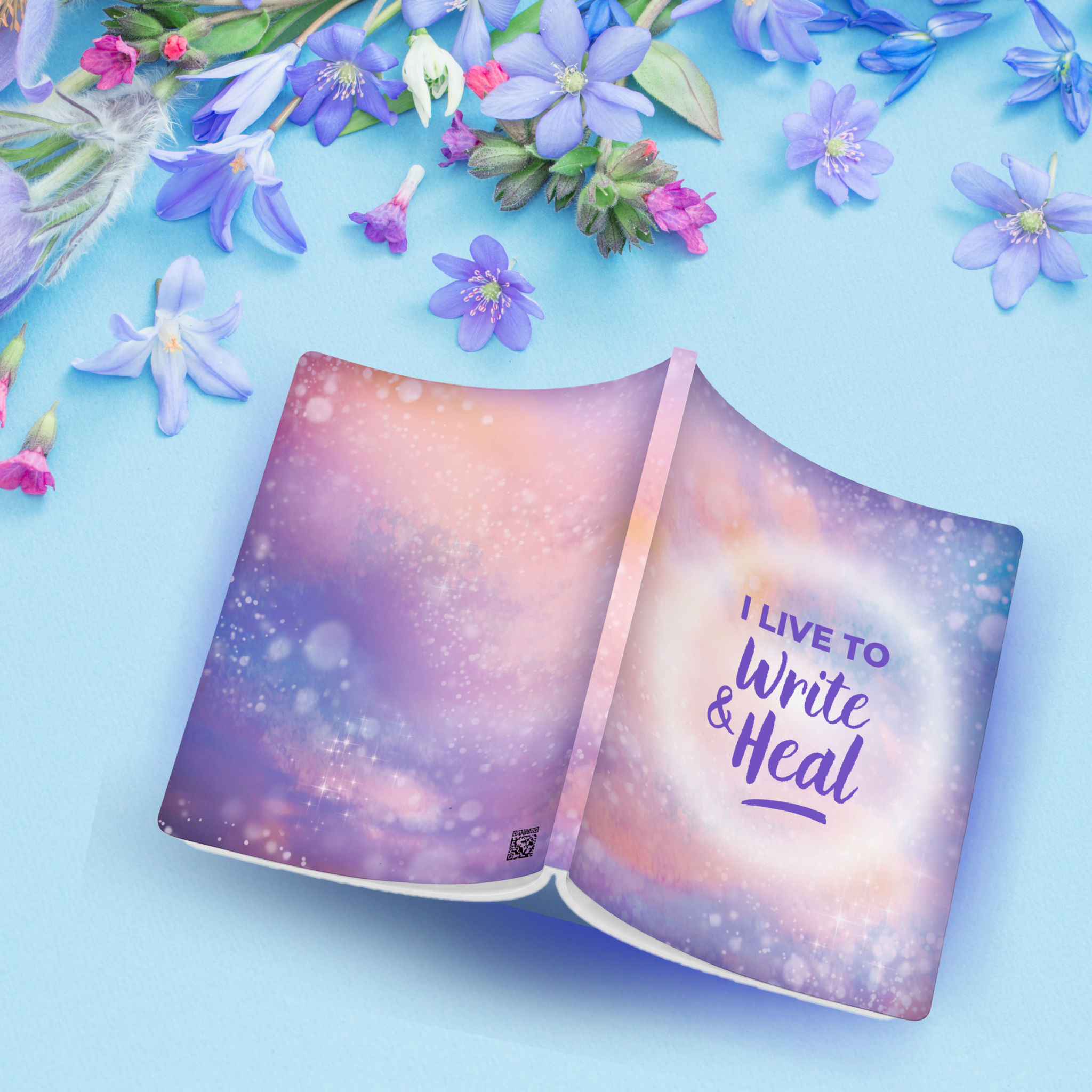 I Live to Write & Heal | Encouraging Calm Moments, Creative Thinking, and Everyday Positivity | Softcover Lined Notebook | Perforated Pages | 100 or 200 Pages