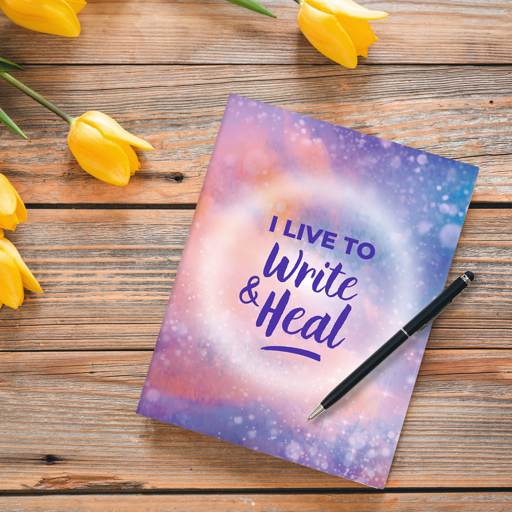 I Live to Write & Heal | Encouraging Calm Moments, Creative Thinking, and Everyday Positivity | Softcover Lined Notebook | Perforated Pages | 100 or 200 Pages
