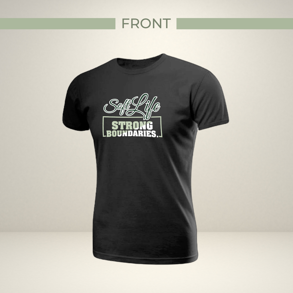 Soft Life. Strong Boundaries. Tee — Empowered Self-Care Short Sleeve T-Shirt | Unisex