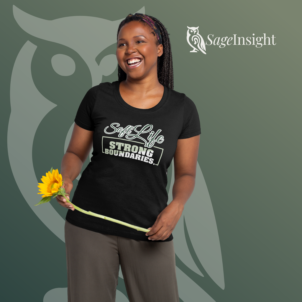Soft Life. Strong Boundaries. Tee — Empowered Self-Care Short Sleeve T-Shirt | Unisex