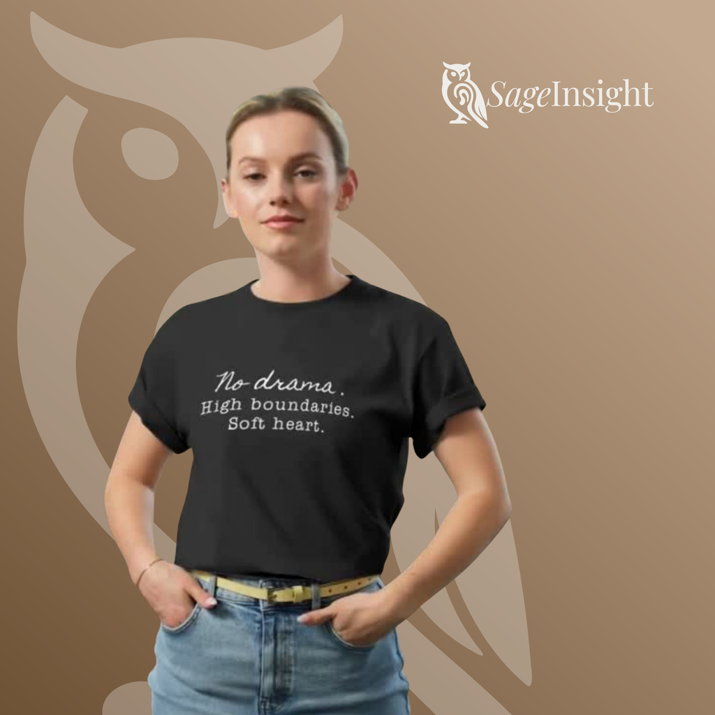 No Drama. High Boundaries. Soft Heart. Tee — Balanced Strength Short Sleeve T-Shirt | Unisex