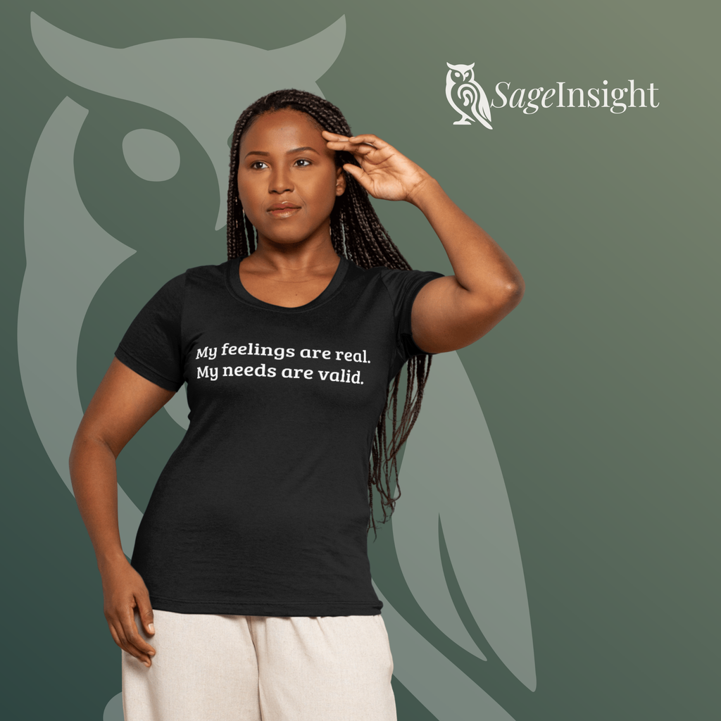 My Feelings Are Real. My Needs Are Valid. Tee — Self-Validation Short Sleeve T-Shirt | Unisex