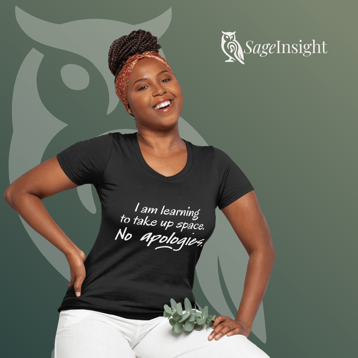 I Am Learning to Take Up Space. No Apologies. Tee — Empowered Growth Short Sleeve T-Shirt | Unisex