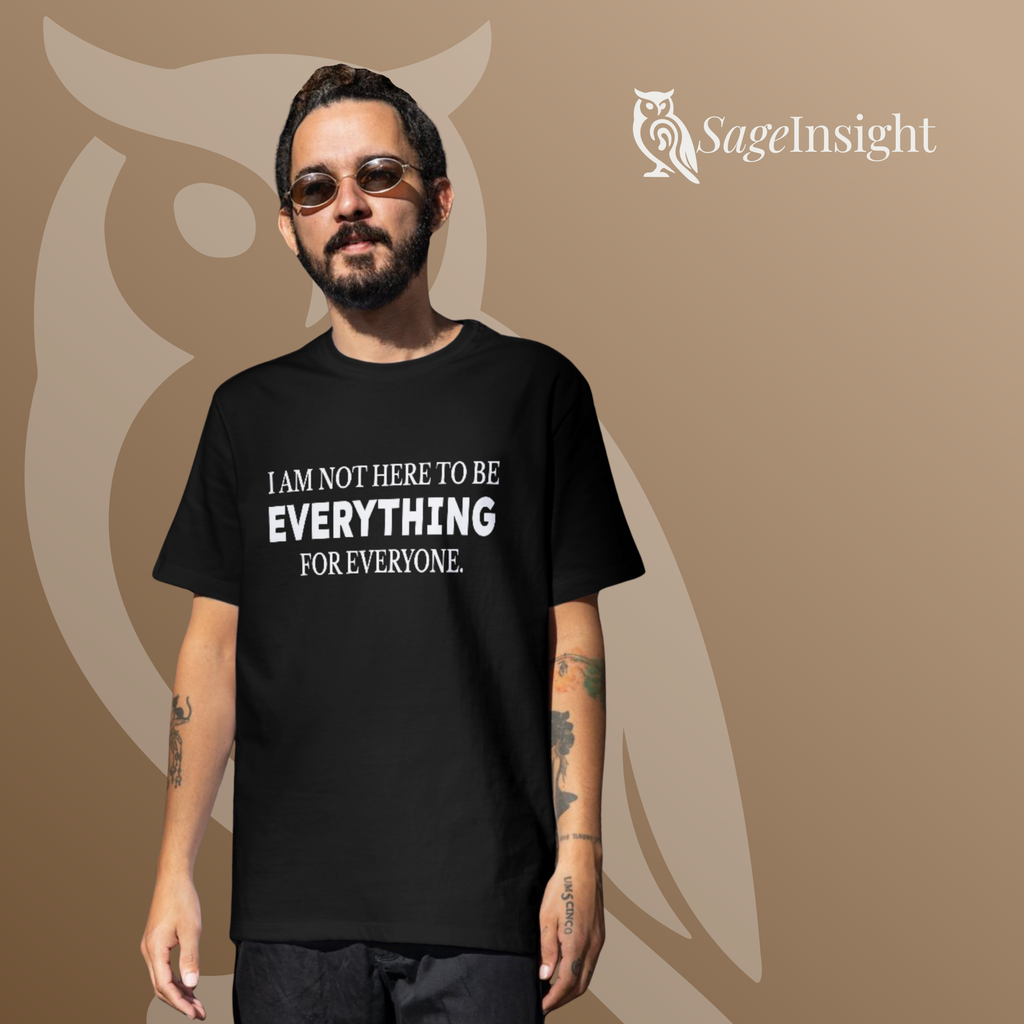 I Am Not Here to Be Everything for Everyone. Tee — Healthy Boundaries Short Sleeve T-Shirt | Unisex