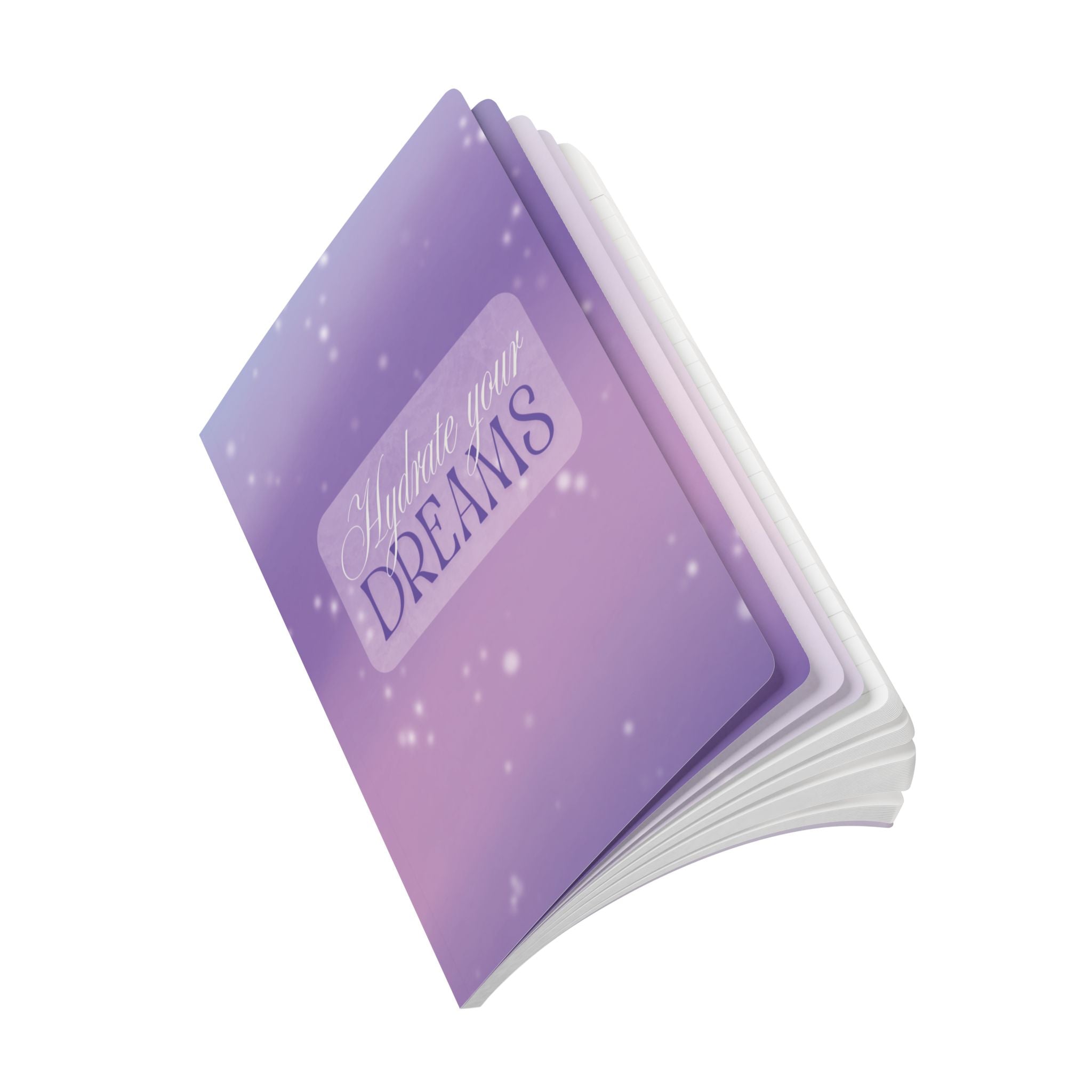 Hydrate Your Dreams Purple Star Journal | Softcover Lined Notebook | Perforated Pages | 100 or 200 Pages