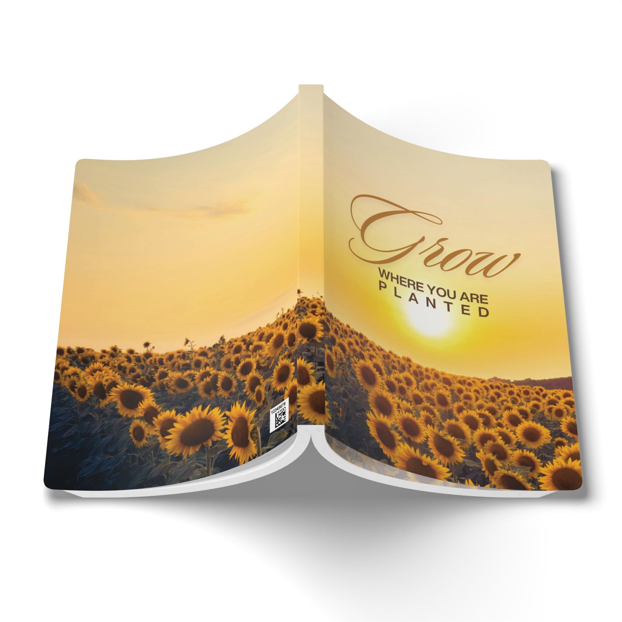 Grow Where You Are Planted Sunflower Journal | Softcover Lined Notebook with Perforated Pages | 5.75x8 | 100 or 200 Pages